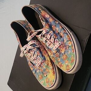 Rare Vans x Super Mario Tie Dye Sneakers w/ Special Edition Nintendo Laces Sz 13